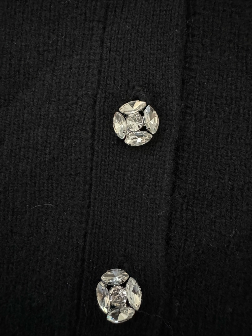 NWT J.Crew Milano-Stitch Lambswool Crystal Button Cinched-Waist Cardigan S - Picture 8 of 9